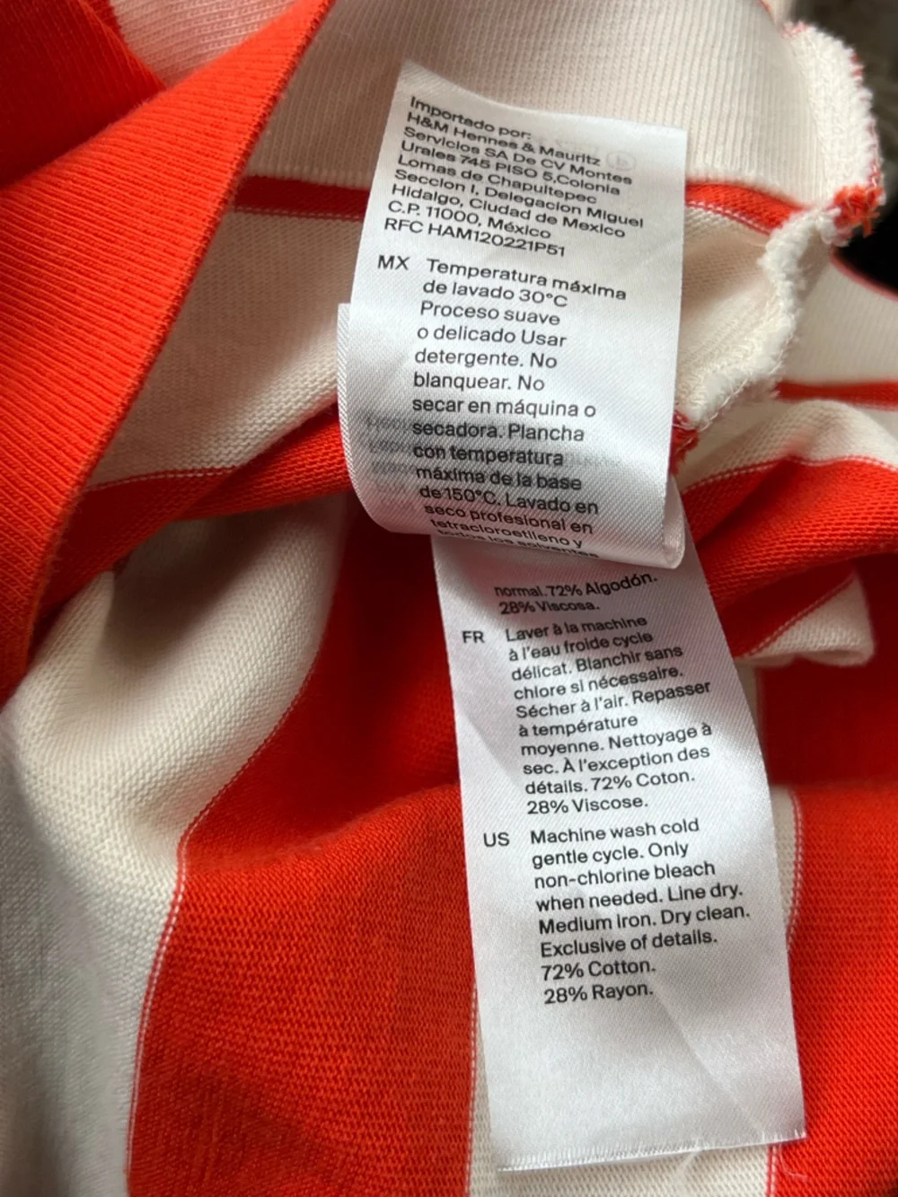 COS High Line Striped Cropped Tee Size M - Picture 10 of 10